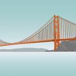 Golden Gate Bridge - Illustration - 8 X 10 Matte..